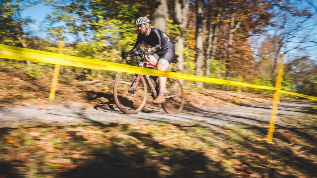 Cyclocross action shot